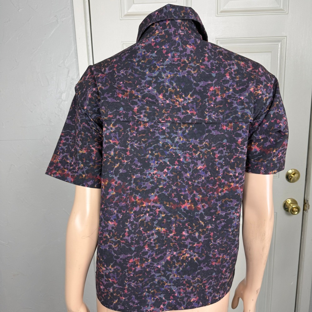 Topo Designs Women's Shirt Small Short Sleeve Snap Cotton Outdoor Ripstop KK17 - Picture 4 of 7